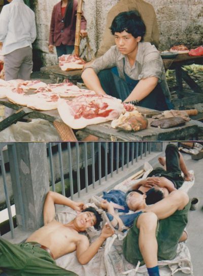 Kiina Guangshou torimyyjiä väsyttää by Vaula Norrena 1992